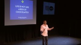 Motivational Speaker, Darin Colucci talkes at VIE Speaks in Seaside Florida